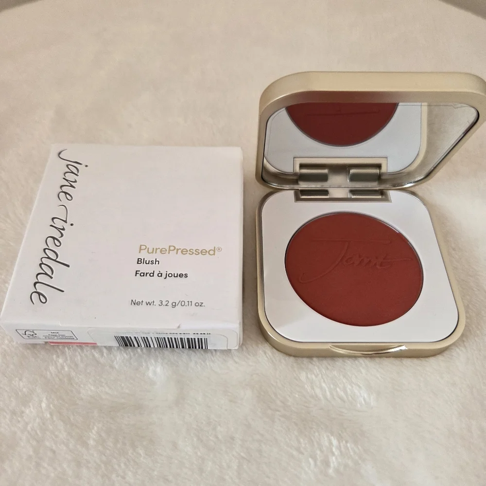 JANE IREDALE PurePressed Blush Powder Mirror Compact in SUNSET Full Size! NEW